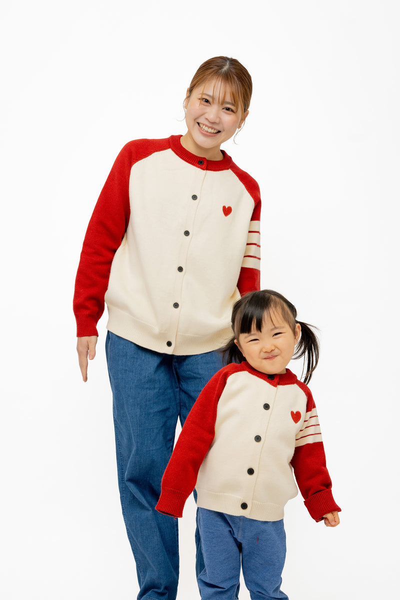 ハートのラグランリンクニット(RED)【モデル着用商品】@lia___chan_