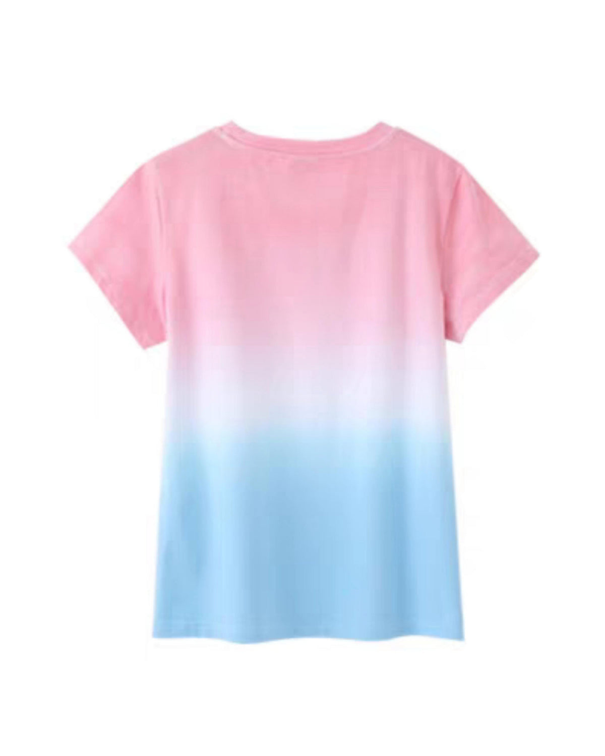 ピンクとブルーのグラデーションTシャツ
