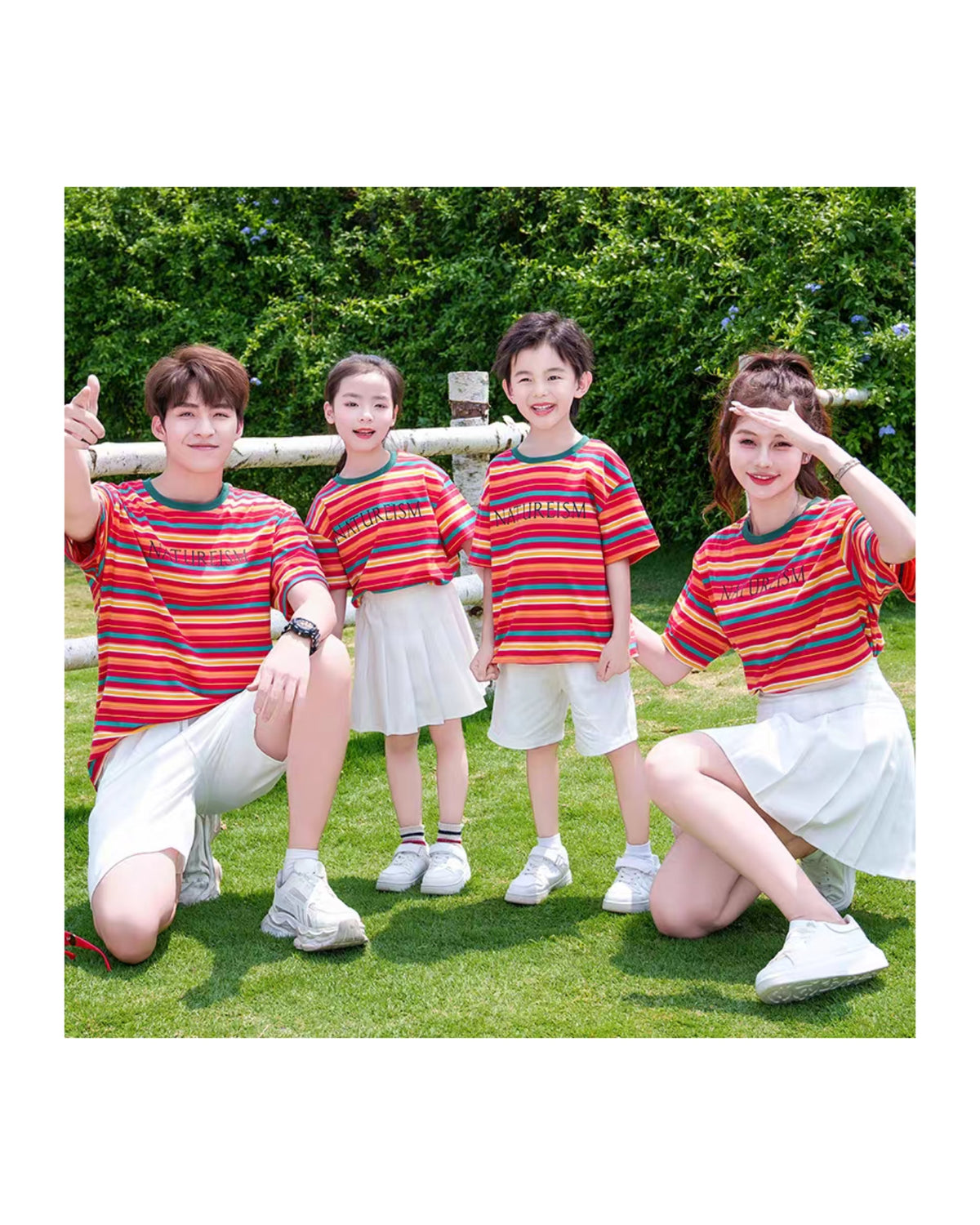 ビタミンカラーのマルチボーダーTシャツ/KIDS