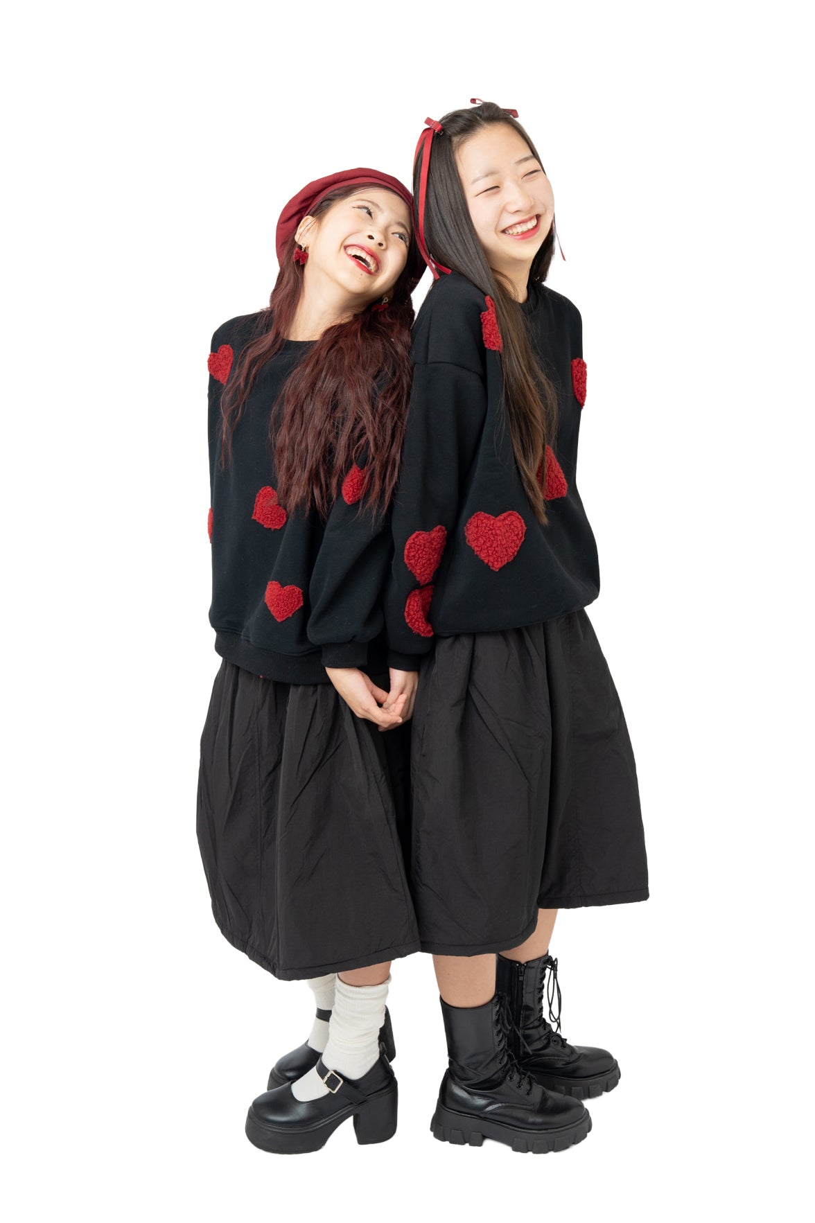 ふわふわハートのリンクスウェット(セットアップ)【モデル着用商品】@ririmu1112