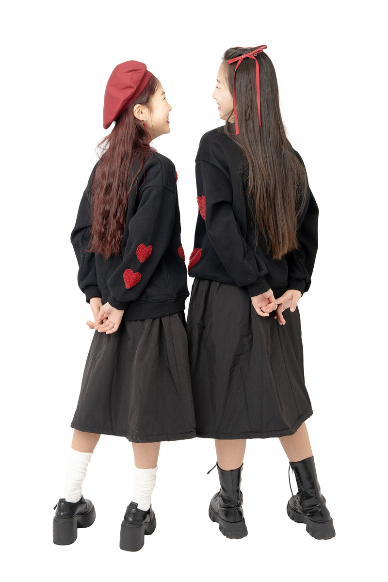 ふわふわハートのリンクスウェット(セットアップ)【モデル着用商品】@ririmu1112