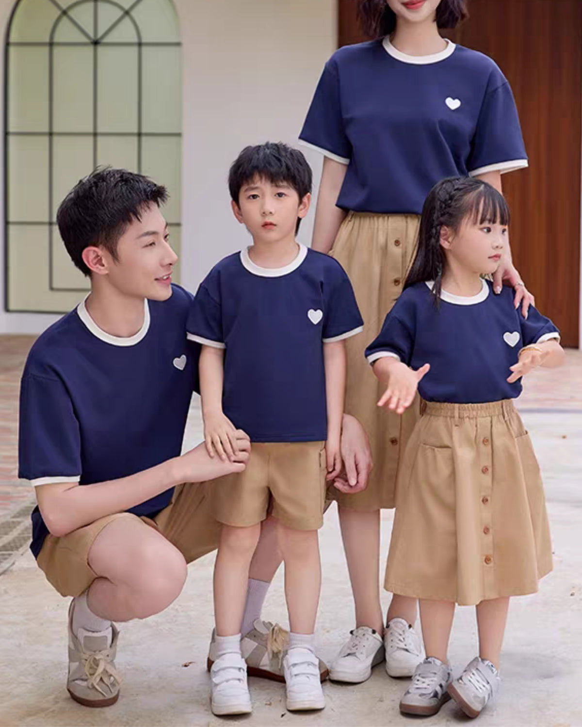 ナチュラルカラーとちいさなハートのリンクセットアップ/KIDS