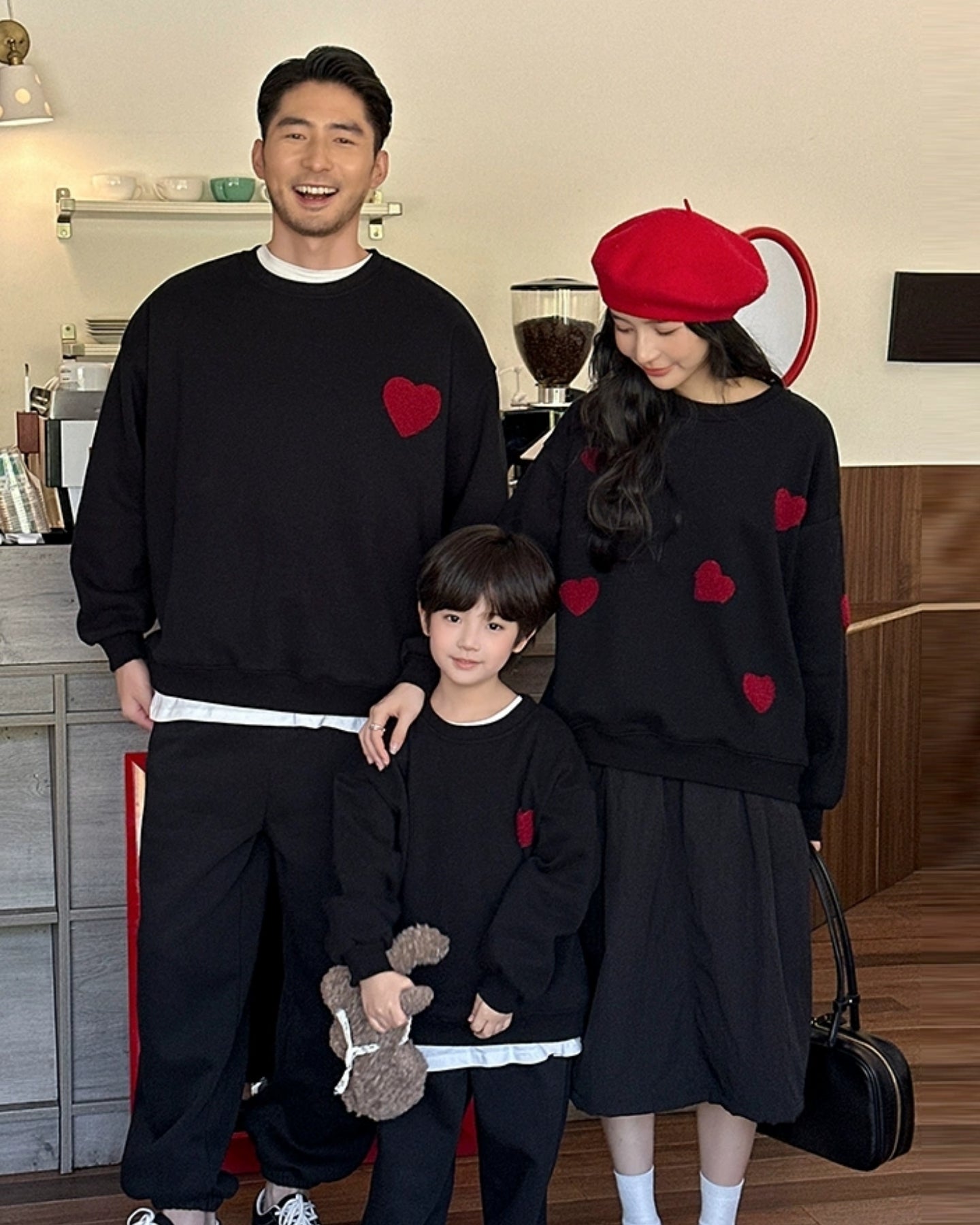 ふわふわハートのリンクスウェット(セットアップ) – Lanaferie