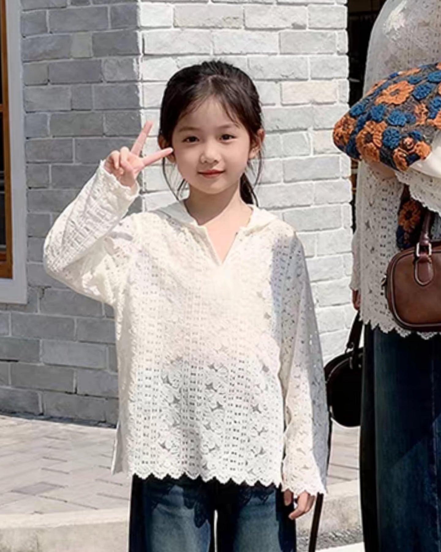 透かし編みフーディートップス – Lanaferie