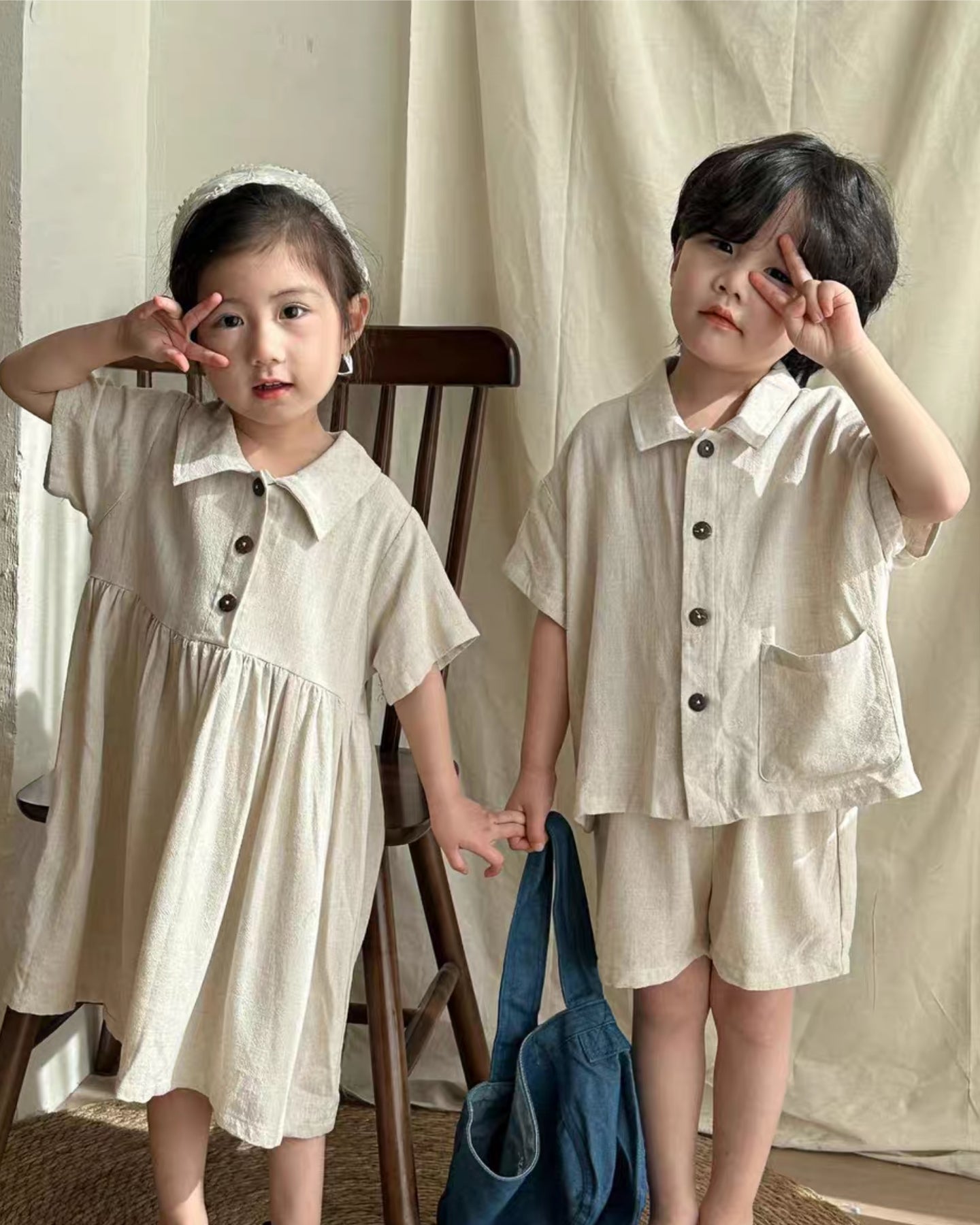 KIDS】リネン混リンクコーデ(ワンピース / セットアップ) – Lanaferie