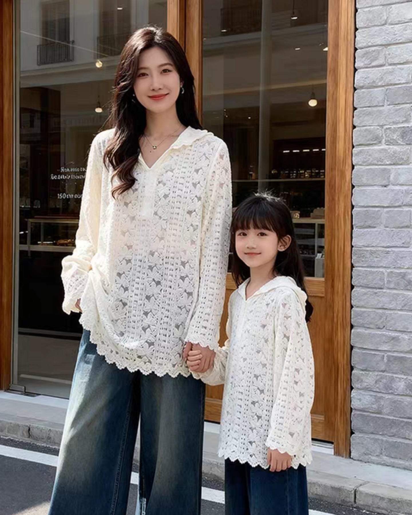 透かし編みフーディートップス – Lanaferie